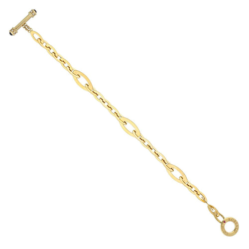 Bracelet Roberto Coin - Bracelet à maillons fantaisie en or jaune 18k diamants saphirs rubis 58 Facettes 012D062E11DA49B5BD32366B63BA7842