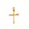 Pendentif Croix stylisée - Pendentif en or jaune 18k bicolore 58 Facettes 93483124