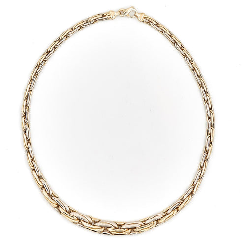 Collier Collier maille haricot en or jaune 18 carats 58 Facettes 1831798CN