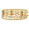 Bracelet Bracelet Manchette Or jaune Cornaline, Chrysoprase, Turquoise 58 Facettes 1833431CN