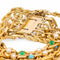 Bracelet Bracelet Manchette Or jaune Cornaline, Chrysoprase, Turquoise 58 Facettes 1833431CN