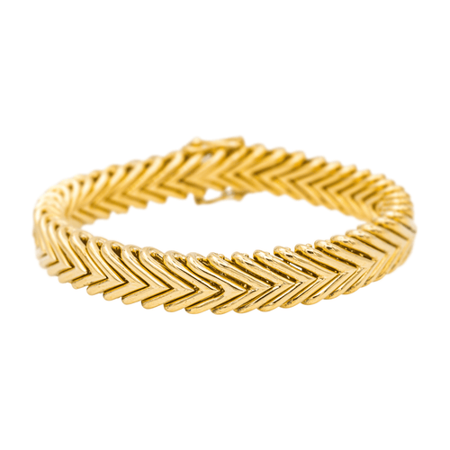 Bracelet Bracelet Maille chevron Or jaune 58 Facettes 1833576CN