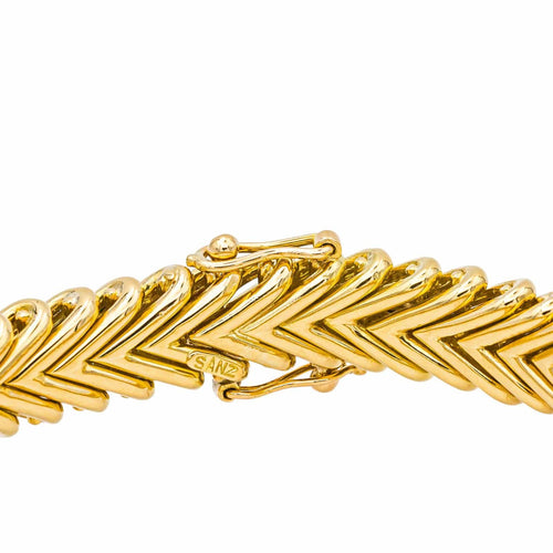Bracelet Bracelet Maille chevron Or jaune 58 Facettes 1833576CN
