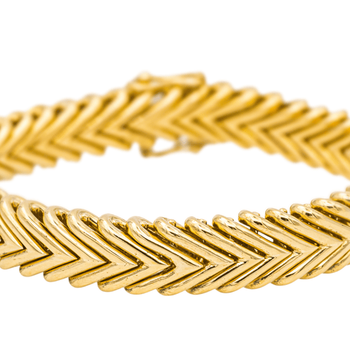 Bracelet Bracelet Maille chevron Or jaune 58 Facettes 1833576CN