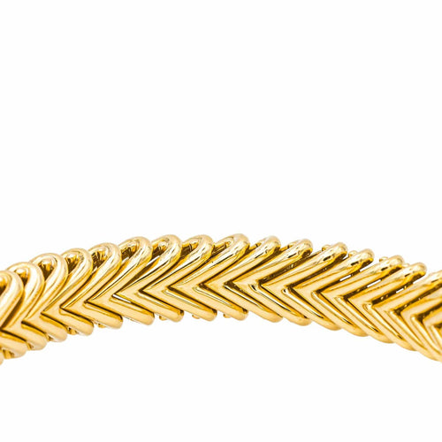 Bracelet Bracelet Maille chevron Or jaune 58 Facettes 1833576CN
