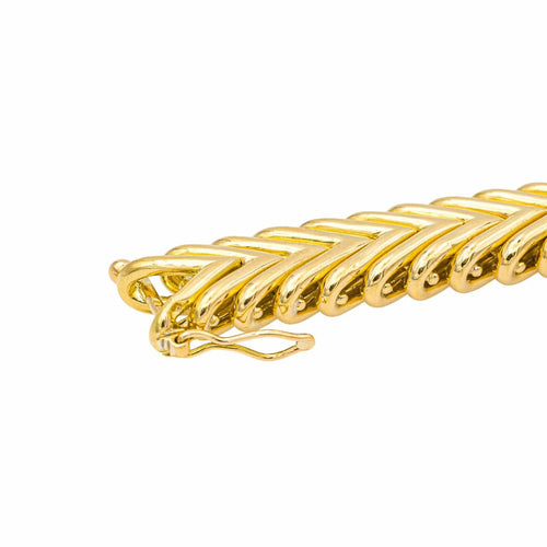 Bracelet Bracelet Maille chevron Or jaune 58 Facettes 1833576CN