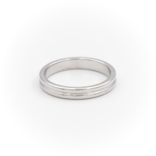 Bague 53 Boucheron Godron - Bague alliance en platine 58 Facettes 1833583CN