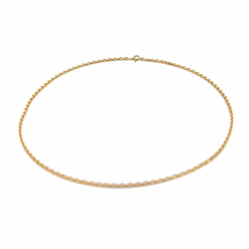 Collier Collier maille forçat en or blanc 18 carats 58 Facettes 1835786CN