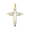 Pendentif Zancan - Pendentif croix en or 18 ct, nacre et acier inoxydable 58 Facettes 18535