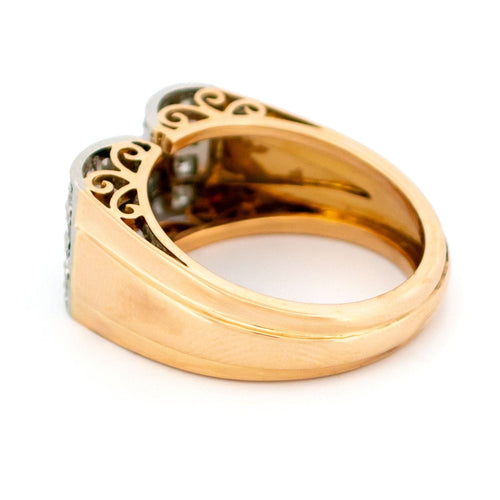 Bague 55 Bague Tank rétro en or 18k bicolore et diamants 58 Facettes A3AFB26D118048DA8CF4E5AEBF0E73B1