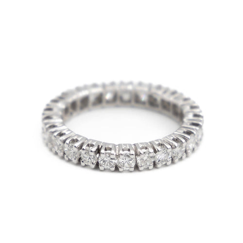 Bague 55.5 Alliance américaine - Bague en or blanc 18 carats et diamants 58 Facettes 1856174CN