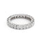 Bague 55.5 Bague Alliance américaine Or blanc Diamant 58 Facettes 1856174CN