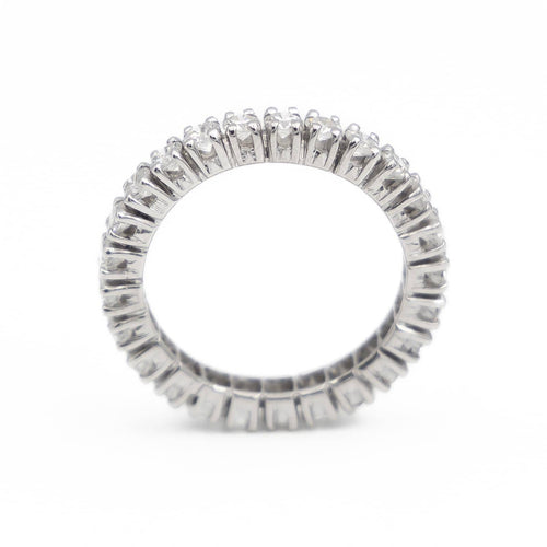 Bague 55.5 Alliance américaine - Bague en or blanc 18 carats et diamants 58 Facettes 1856174CN