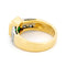 Bague 56 Bague vintage en or jaune et blanc 18k avec émeraude et diamants 58 Facettes 0D1C1344DFCE437483D07F65151ADF00