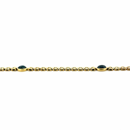 Bracelet Bracelet station en or 14k avec saphirs 58 Facettes 3CF6634A87064D14B744438D1A4F1F72