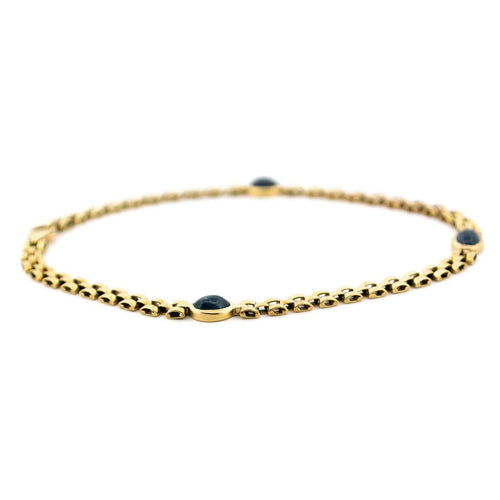 Bracelet Bracelet station en or 14k avec saphirs 58 Facettes 3CF6634A87064D14B744438D1A4F1F72