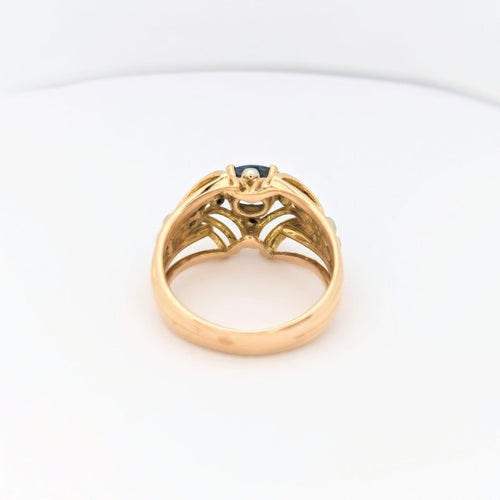 Bague 55 Bague en or jaune 18 carats et saphir 58 Facettes 18697