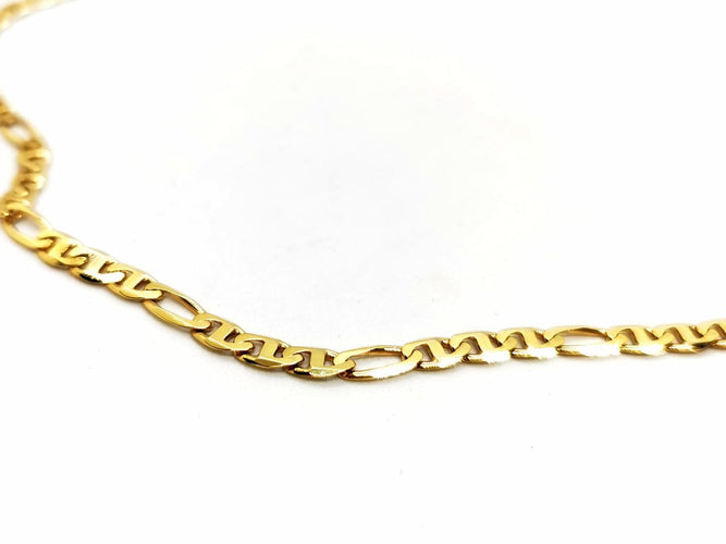 Collier Collier maille Figaro 2x1 en or jaune 18 carats 58 Facettes 1875426CN