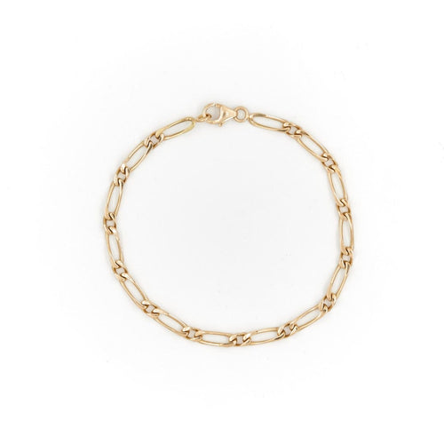 Bracelet Bracelet maille Figaro en or jaune 18 carats 58 Facettes 1875428CN