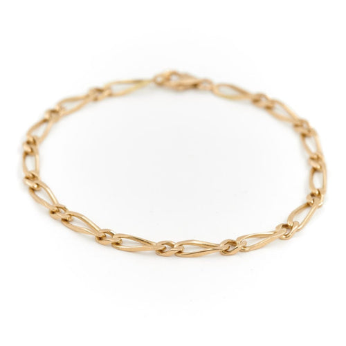 Bracelet Bracelet maille Figaro en or jaune 18 carats 58 Facettes 1875428CN