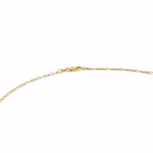 Collier Collier chaîne maille cheval alternée en or jaune et or blanc 18 carats 58 Facettes 1875602CN