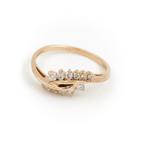 Bague 55 Bague en or jaune 18 carats avec diamants 58 Facettes 1875611CN