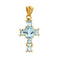 Pendentif Pendentif croix en or jaune 18 carats et topazes 58 Facettes 1885