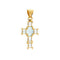 Pendentif Pendentif croix en or jaune 18 carats et topazes 58 Facettes 1885