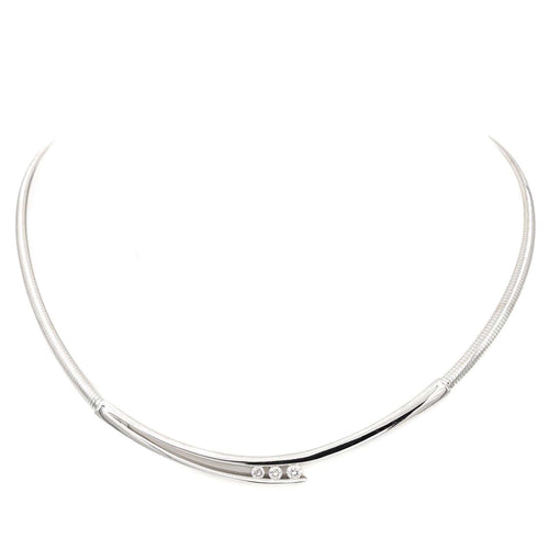 Collier Collier Trilogie Or blanc Diamant 58 Facettes 1887741CN