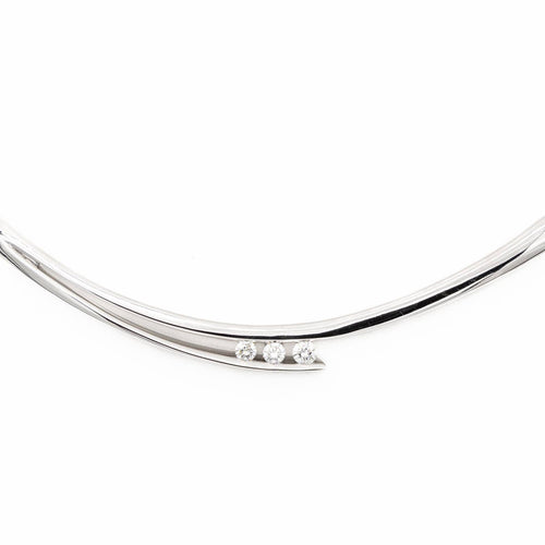 Collier Collier Trilogie Or blanc Diamant 58 Facettes 1887741CN