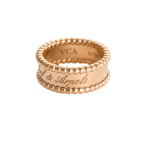 Bague 50 Van Cleef & Arpels - Bague Perlée Signature en or rose 58 Facettes BO/250001 RIV
