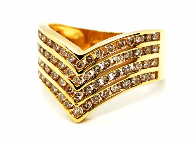 Bague 57.5 Bague Or jaune Diamant 58 Facettes 1907845CN