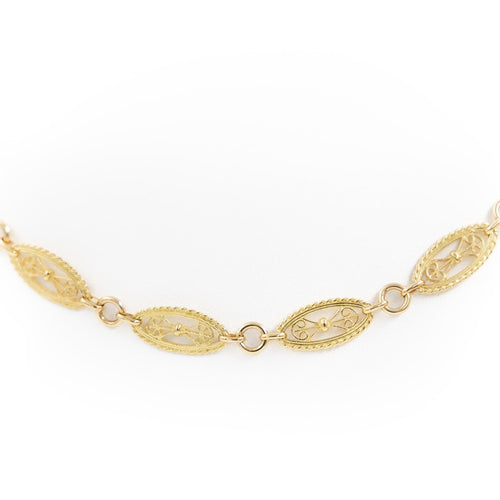 Collier Collier maille filigrane en or jaune 18 carats 58 Facettes 1907918CN