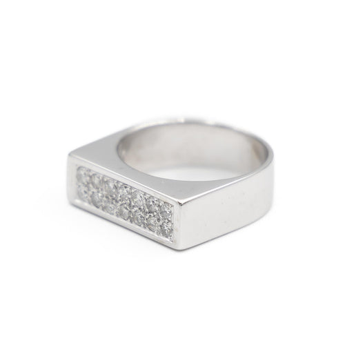 Bague 54 Bague Or blanc Diamant 58 Facettes 1908055CN