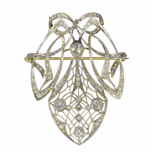 Pendentif Pendentif-broche Art nouveau en platine et or jaune 18K diamants 58 Facettes 19087-0046