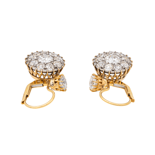 Boucles d'oreilles Boucles d'oreilles dormeuses en or jaune 18 carats et diamants 58 Facettes 1912524CN