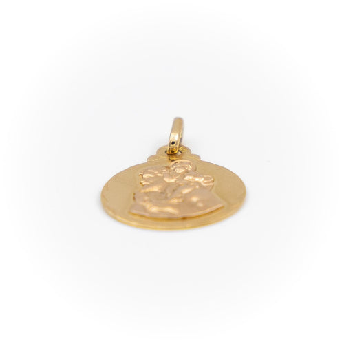 Pendentif Pendentif médaille Saint Christophe en or jaune 18 carats 58 Facettes 1913095CN