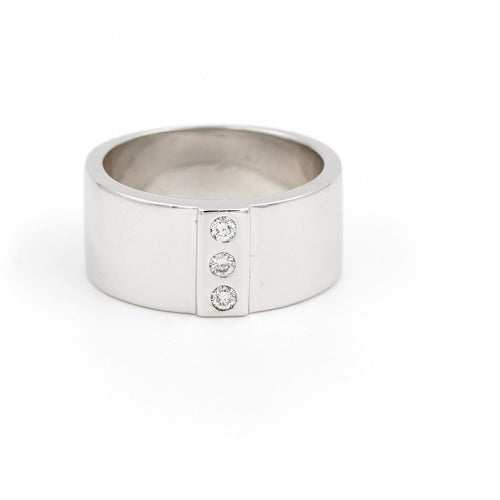Bague 56 Bague Trilogie Or blanc Diamant 58 Facettes 1931159CN