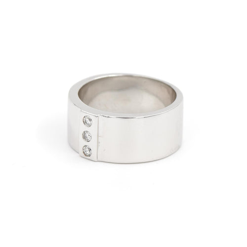 Bague 56 Bague Trilogie Or blanc Diamant 58 Facettes 1931159CN