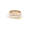 Bague 54 Trilogie - Bague en or jaune, or blanc et or rose 18 carats 58 Facettes 1943849CN