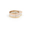 Bague 54 Trilogie - Bague en or jaune, or blanc et or rose 18 carats 58 Facettes 1943849CN