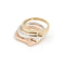 Bague 54 Bague Or blanc, Or jaune, Or rose 58 Facettes 1943849CN