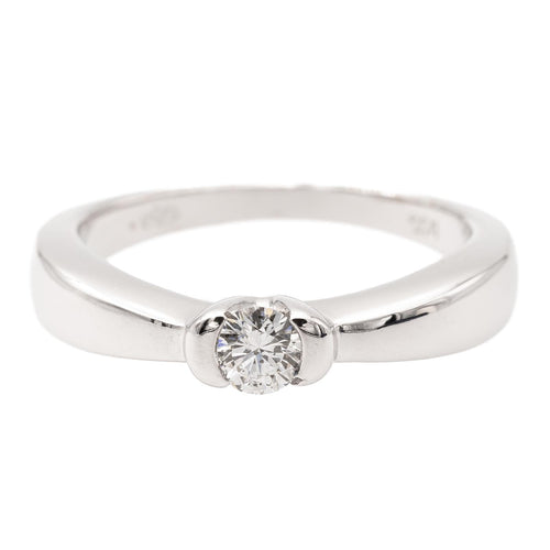 Bague 54 Balmain Bague Solitaire  Or blanc Diamant 58 Facettes 1950052CN