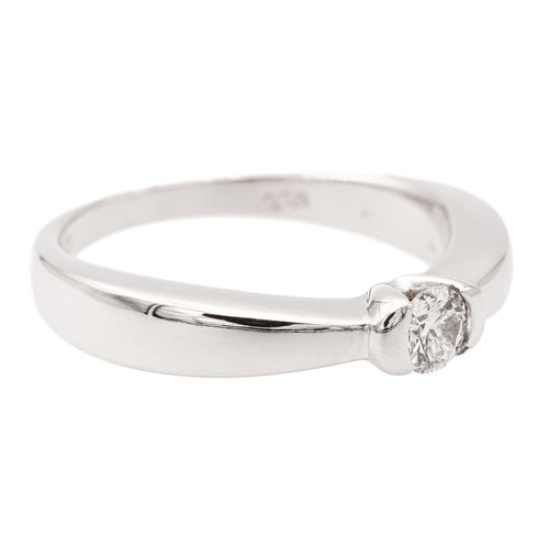 Bague 54 Balmain Bague Solitaire  Or blanc Diamant 58 Facettes 1950052CN