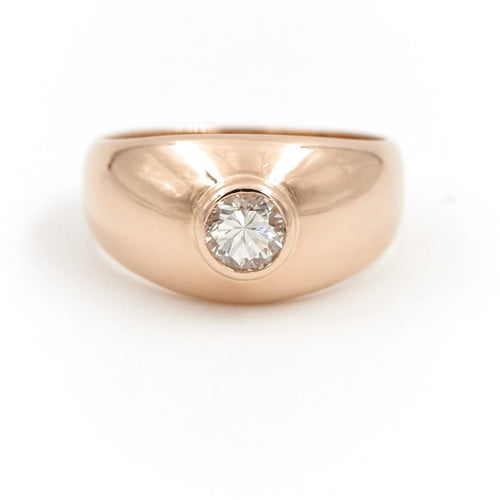 Bague 57 Bague solitaire en or rose 18 carats avec diamant taille brillant 58 Facettes 1962885CN