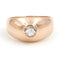 Bague 57 Bague solitaire en or rose 18 carats avec diamant taille brillant 58 Facettes 1962885CN