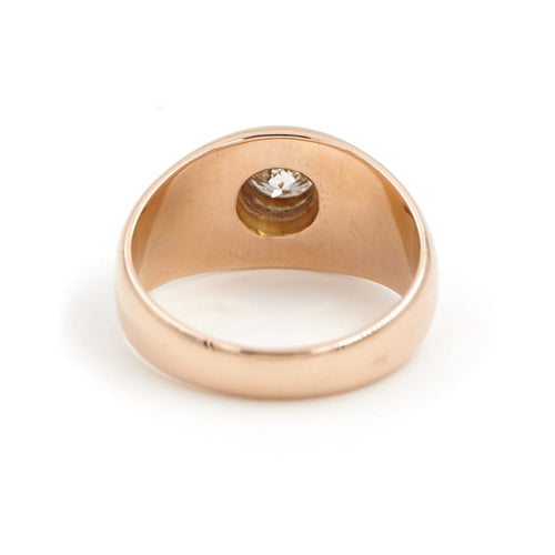 Bague 57 Bague solitaire en or rose 18 carats avec diamant taille brillant 58 Facettes 1962885CN