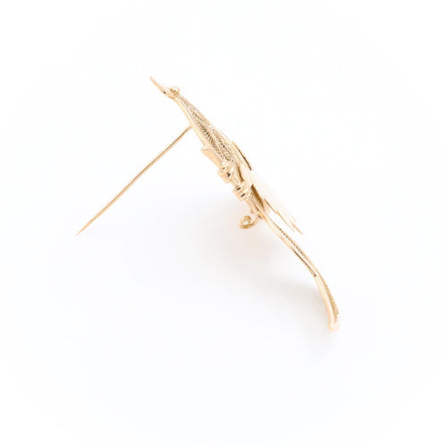 Broche Broche oiseau filigrané en or jaune 18 carats 58 Facettes 1969280CN