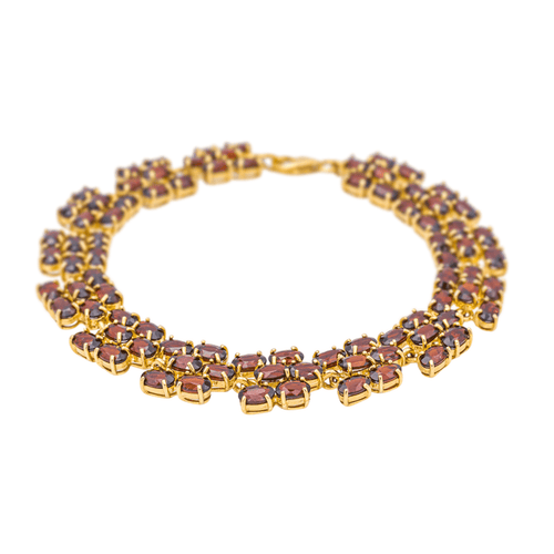 Bracelet Bracelet en or jaune 18 carats aux grenats 58 Facettes 1969289CN