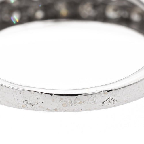 Bague 54 Bague en or blanc 18 carats pavée de diamants 58 Facettes 1969291CN
